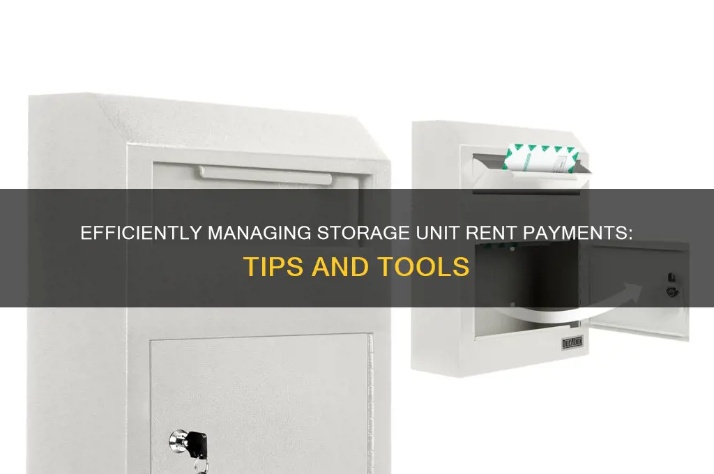 how do i keep track of storage unit rent payments