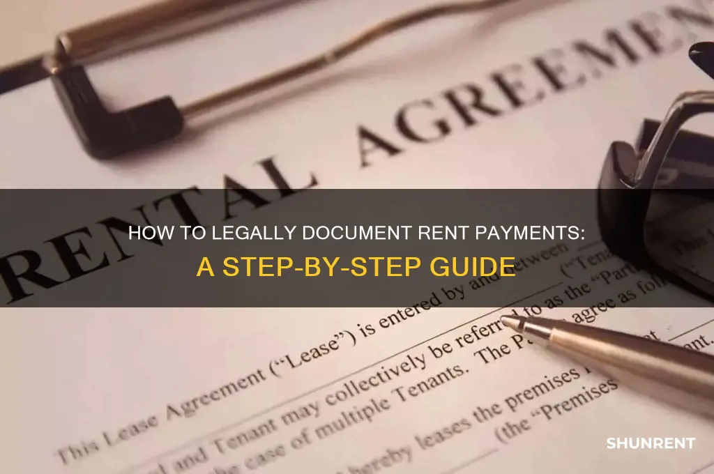 how do i legal document rent payments