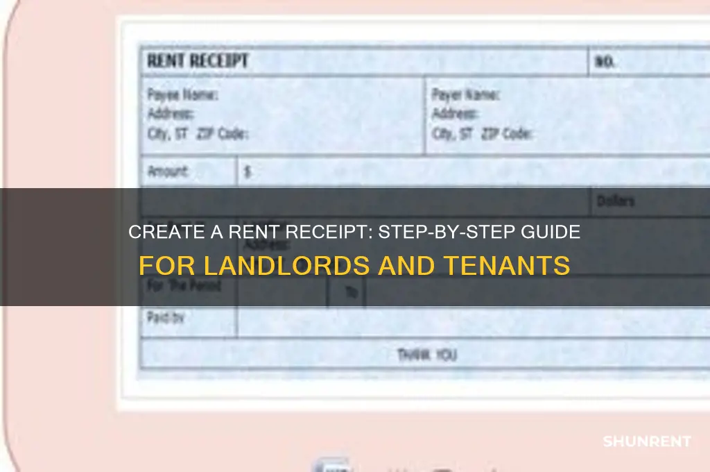 how do i make a receipt for rent