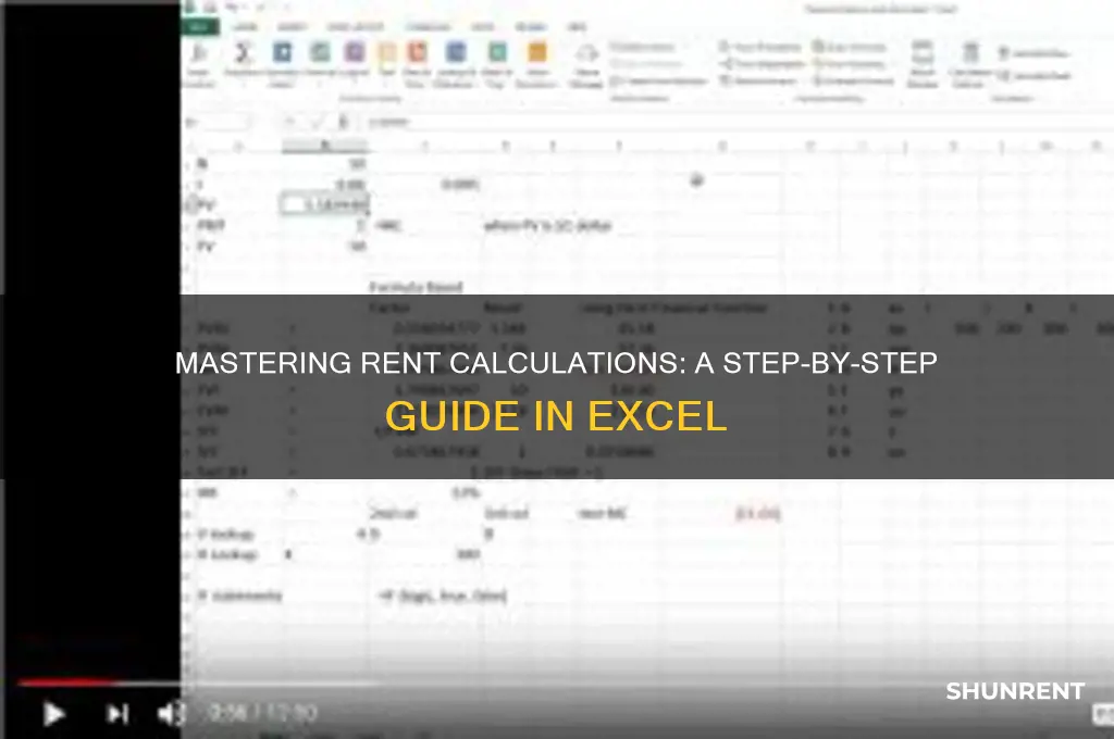 how do i make a rent in xcelk
