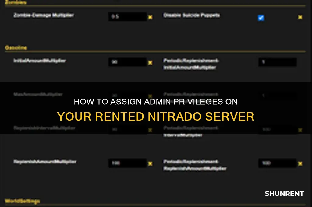 how do i make admin on my rented nitrado
