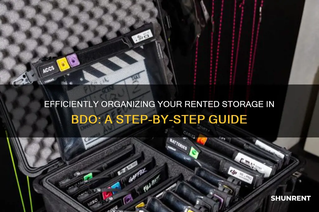 how do i place items in rented storage bdo