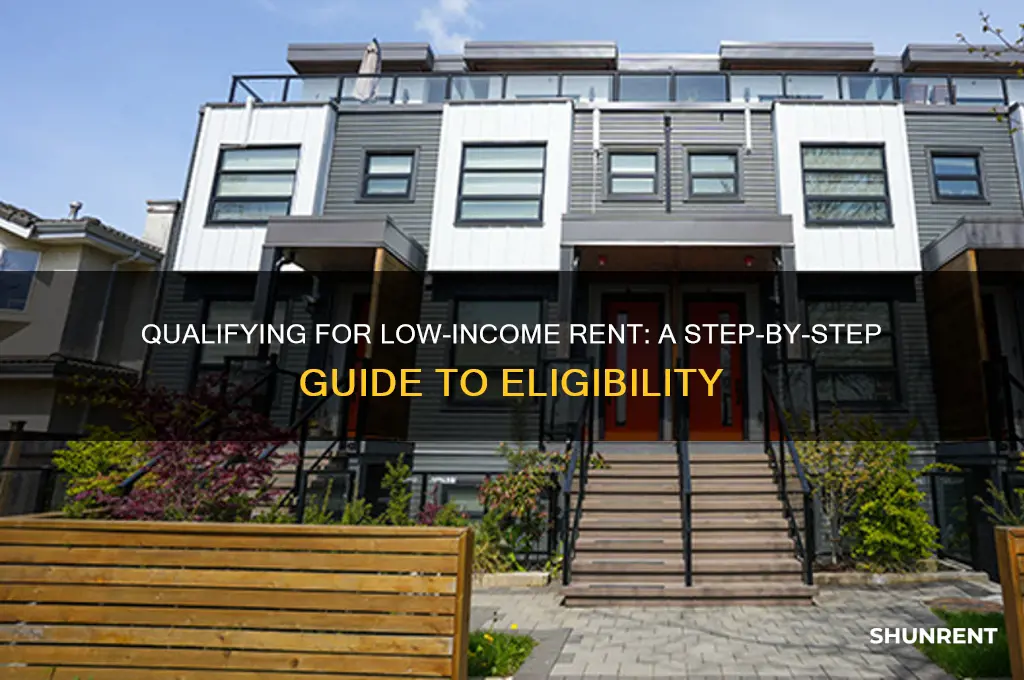 how do i qualify for low income rent