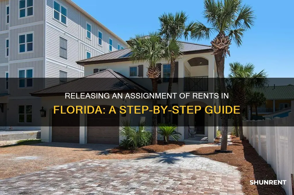 how do i release and assignment of rents florida