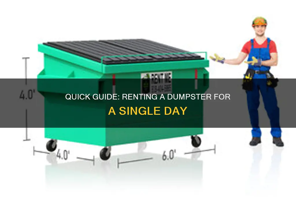 how do i rent a dumpster for a day