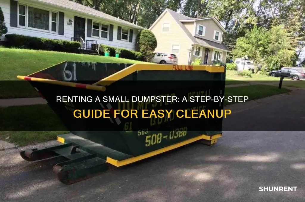 how do i rent a small dumpster