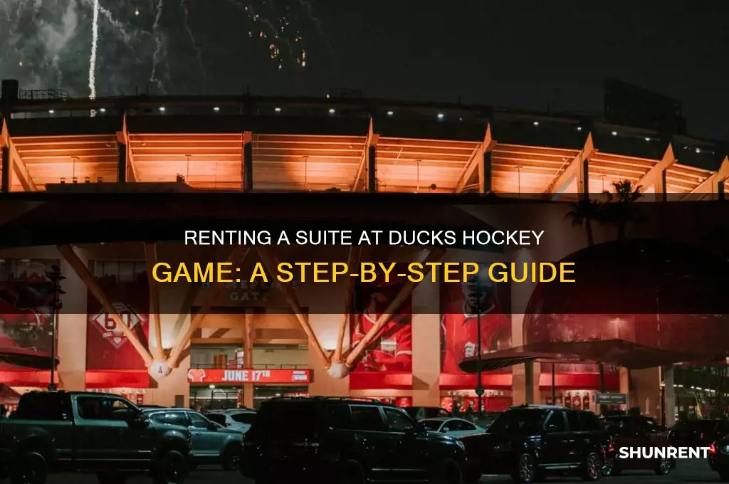 how do i rent a suite at ducks hockey game