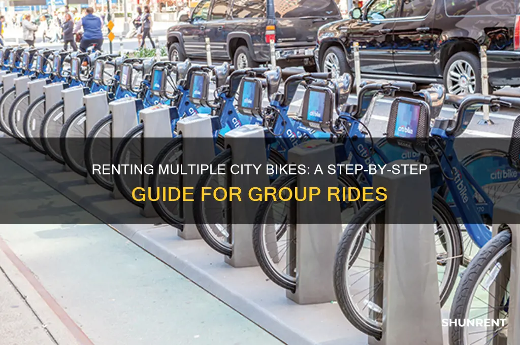 how do i rent multiple bikes for city bike