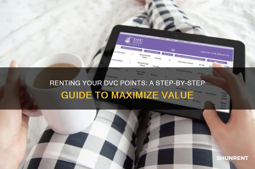 how do i rent my dvc points
