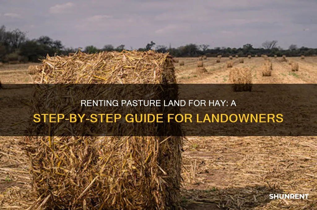how do i rent my pasture land for hay