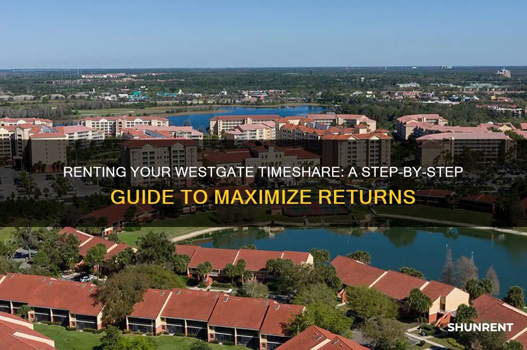 how do i rent my westgate timeshare