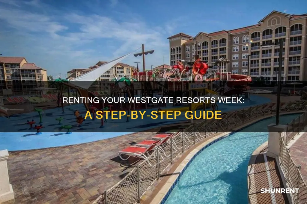 how do i rent out my week at westgate resorts