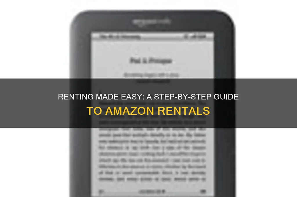 how do i rent something on amazon