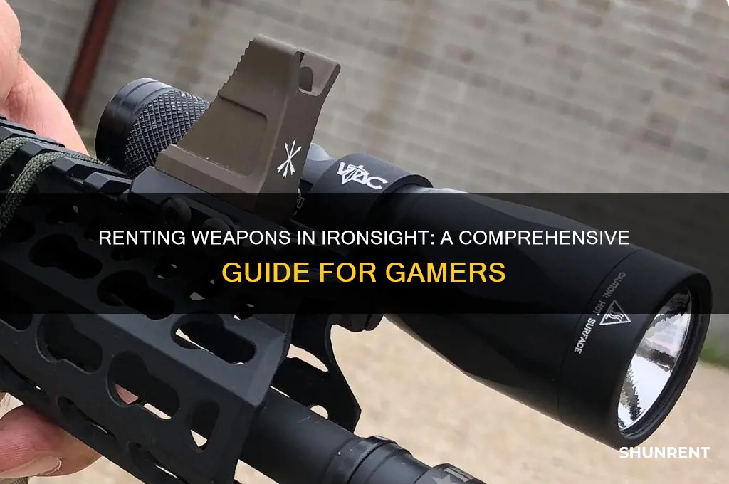 how do i rent weapons in ironsight