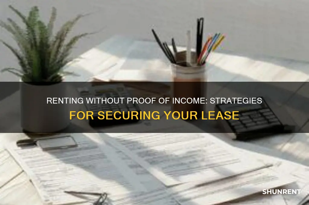how do i rent without proof of income