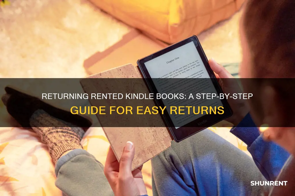 how do i return a rented kindle book
