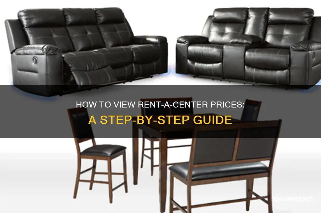 how do i see prices on rent a center