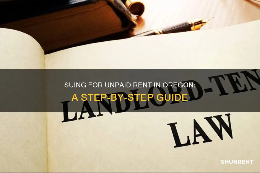 how do i sue someone for unpaid rent in oregon