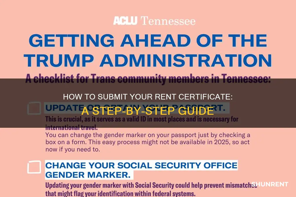 how do i turn in rent certificate