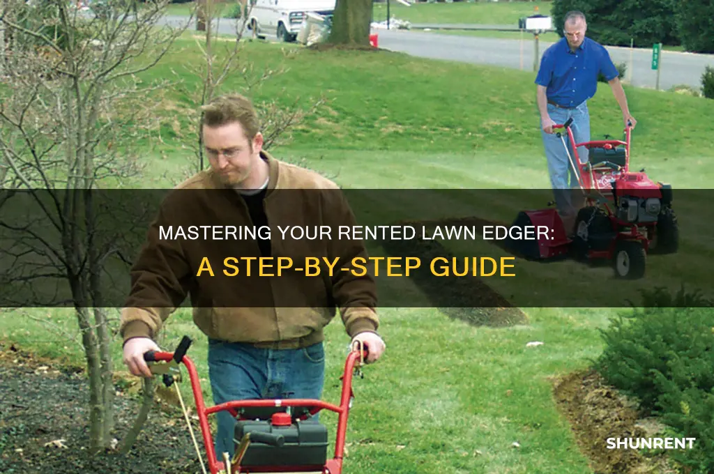 how do i use a lawn edger that i rent