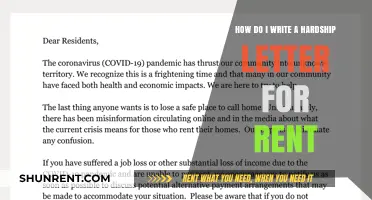 Writing a Compelling Hardship Letter for Rent Relief: A Step-by-Step Guide