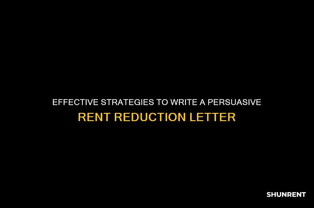 how do i write a letter to reduce my rent
