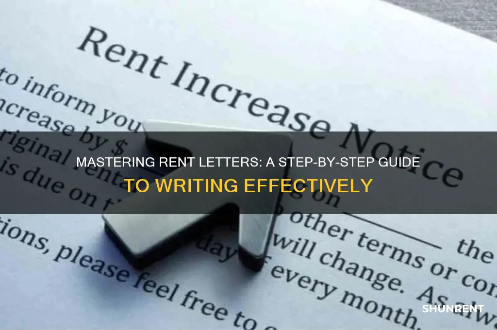 how do i write a rent letter