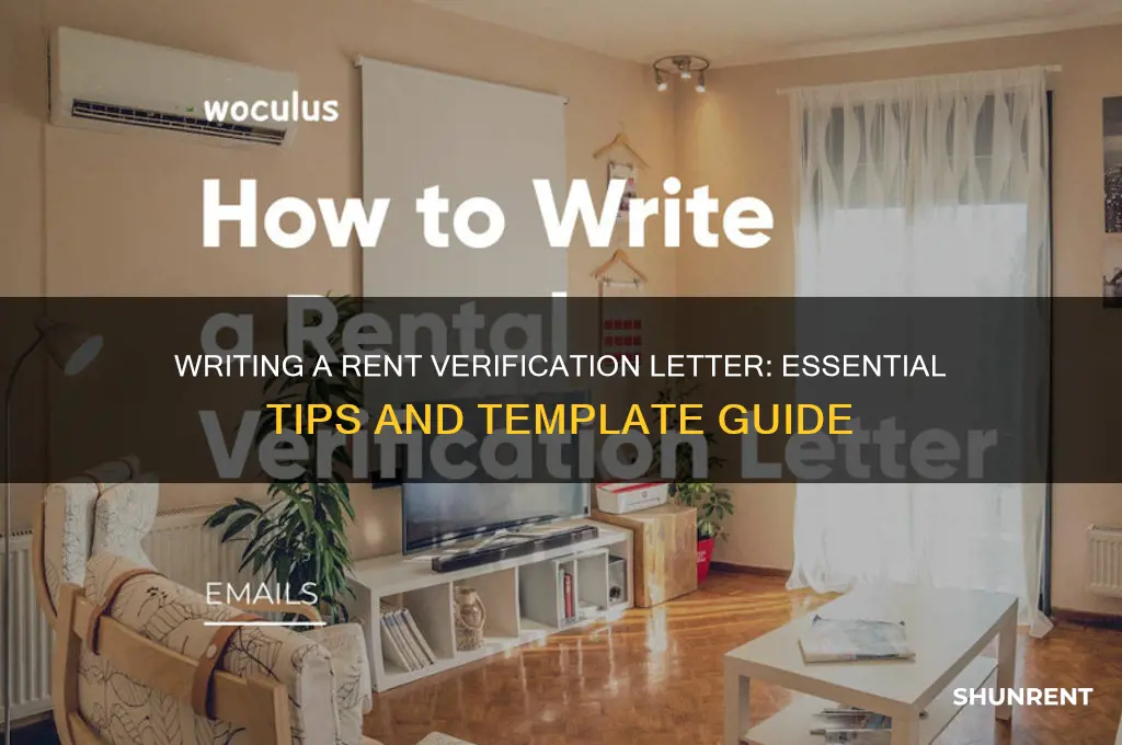 how do i write a rent verification letter