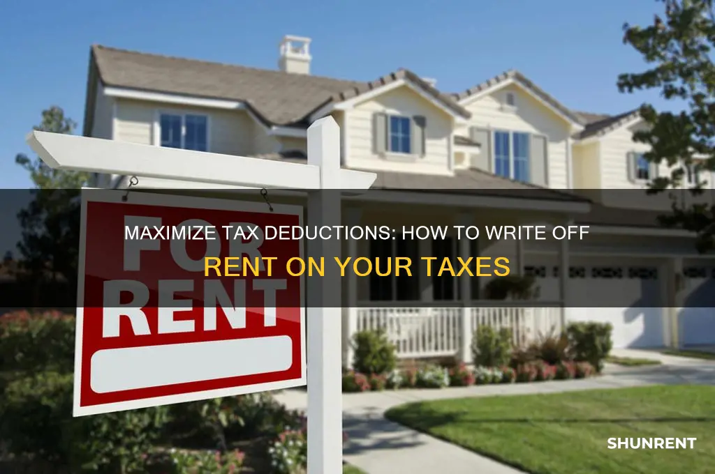how do i write off my rent on my taxes