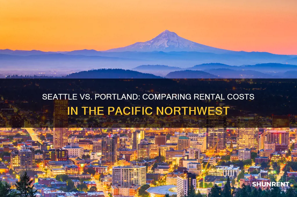 how do the rents differ between seattle and portland
