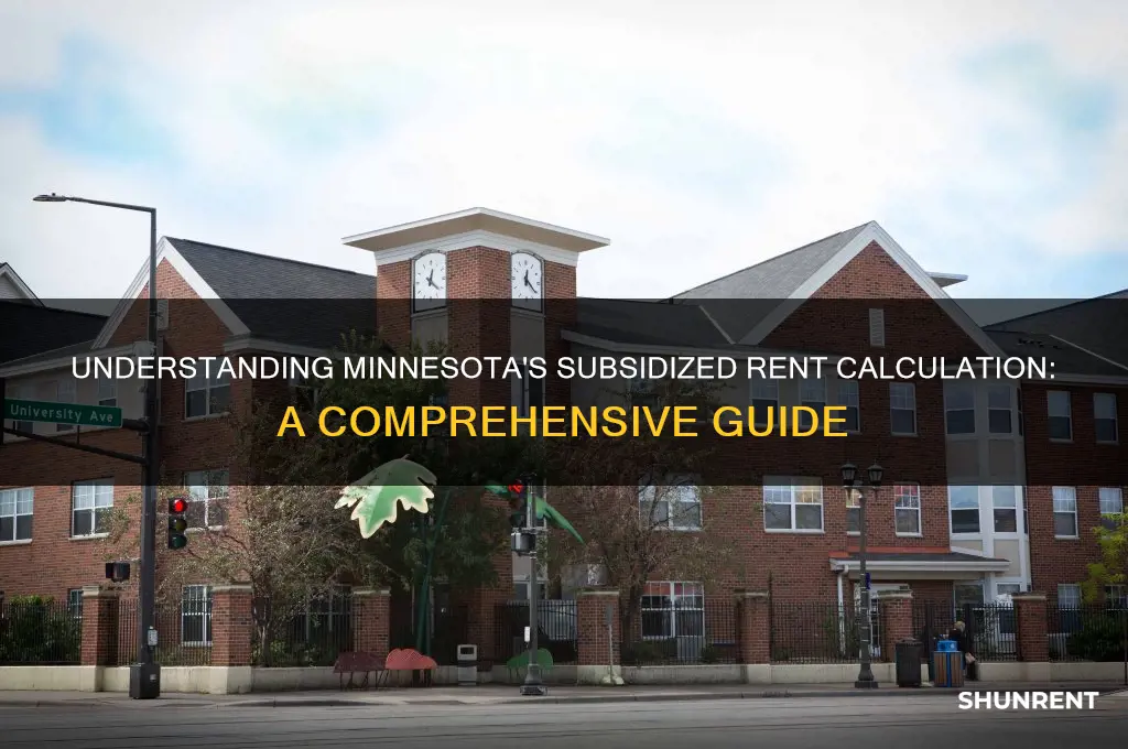 how do they determine rent for subsidized rent in mn