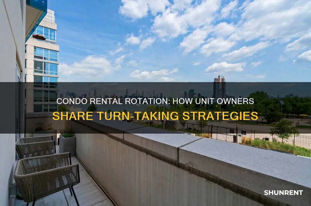 how do unit owners take turns with condo rent out
