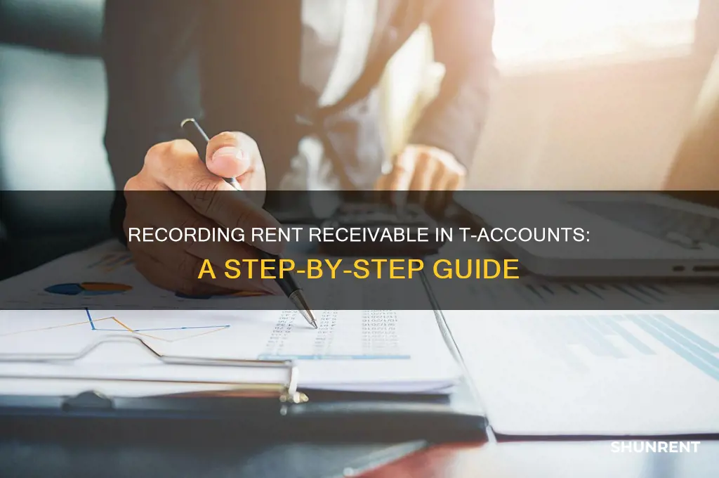 how do we mention rent receivable in t account