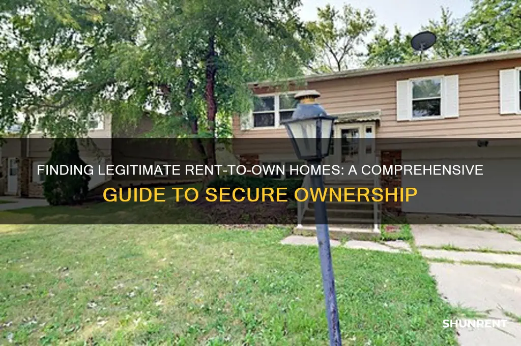 how do yoh find a legitimate rent to own