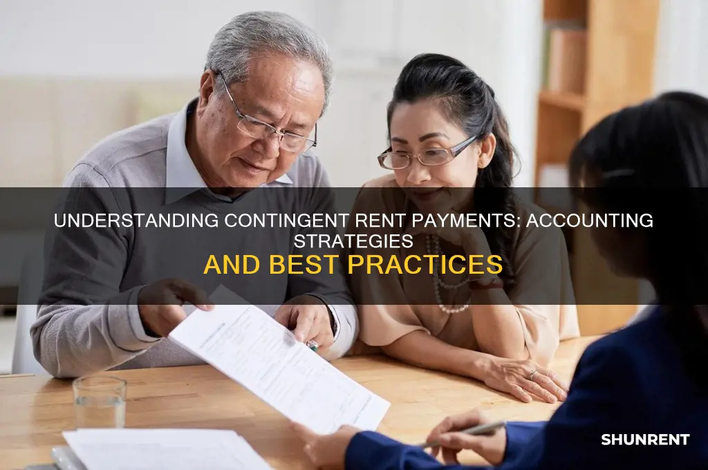 how do you account for contingnet rent payments