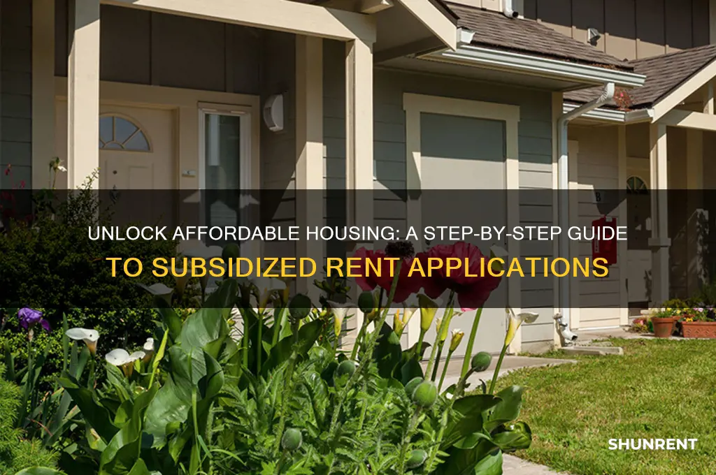 how do you apply for subsidized rent