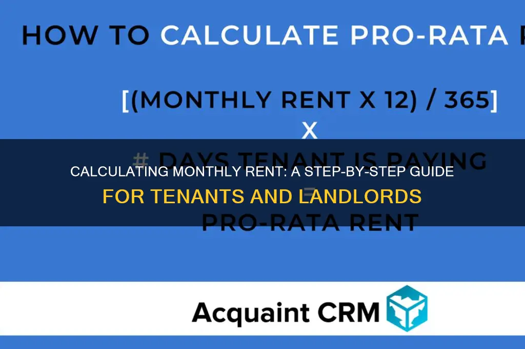 how do you figure out monthly rent