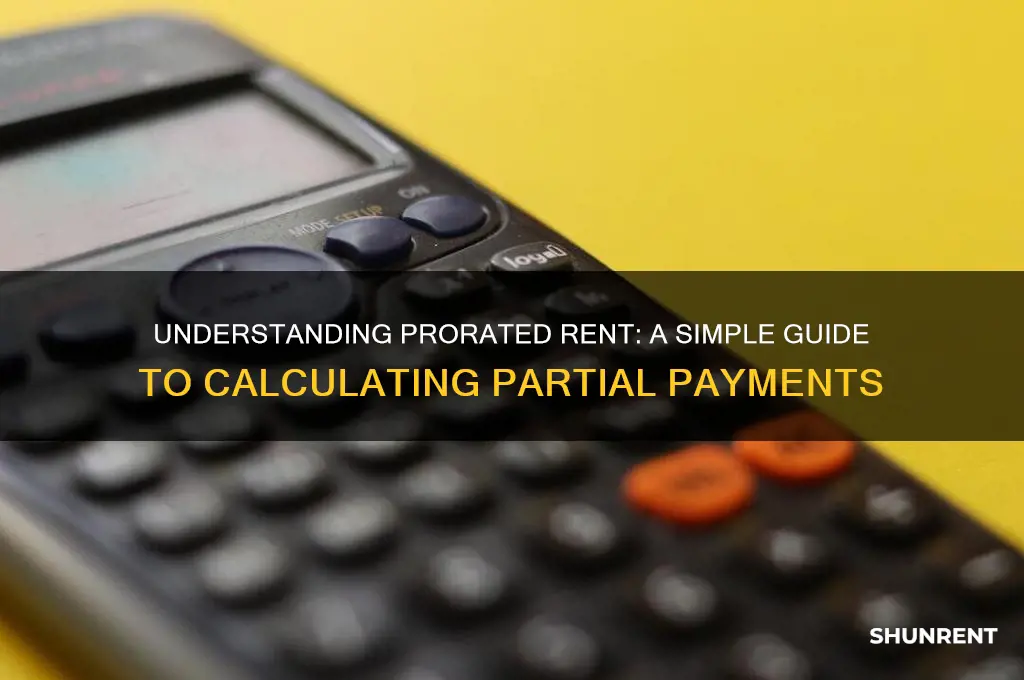 how do you figure out prorated rent
