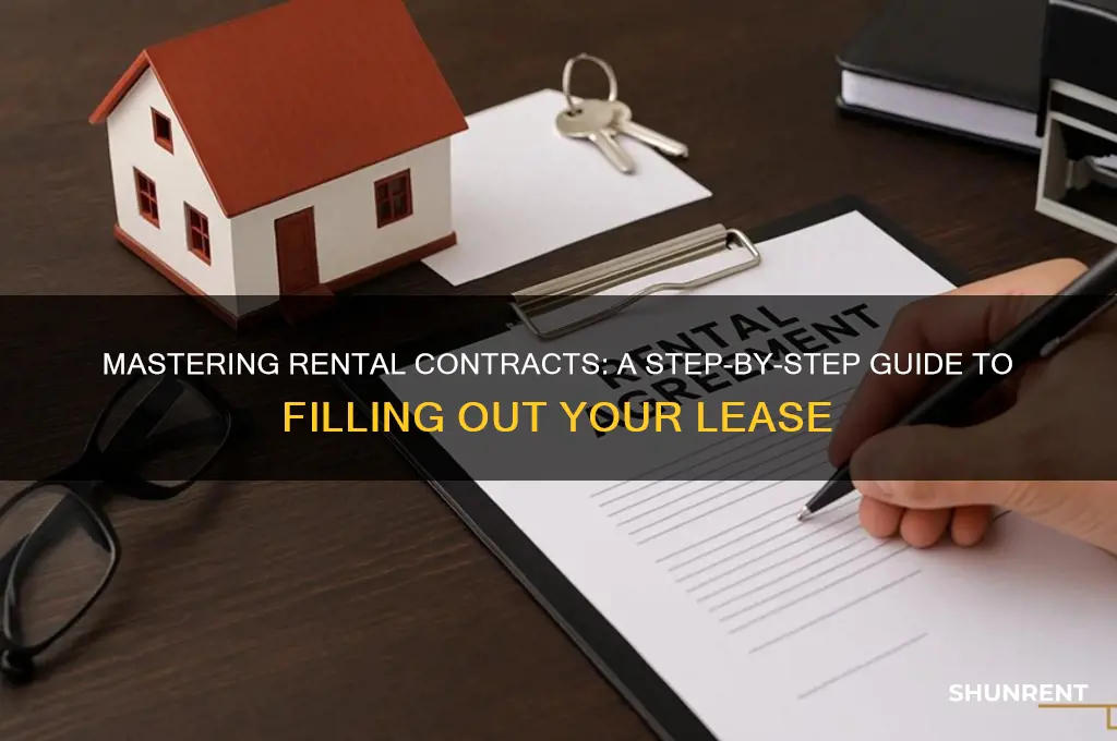 how do you fill out a contract for rent