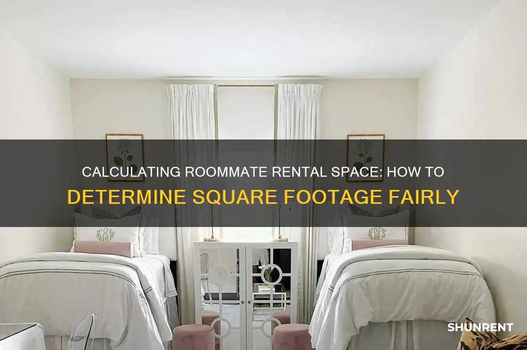 how do you find out the sqft a roommate rents