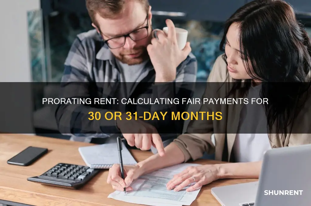 how do you prorate rent 30 or 31 days