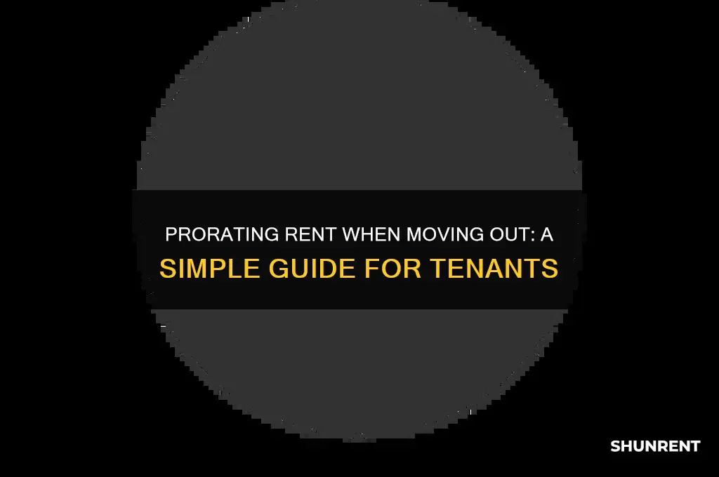 how do you prorate rent when moving out