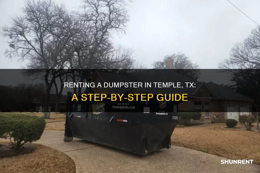 how do you rent a dumpster in temple tx