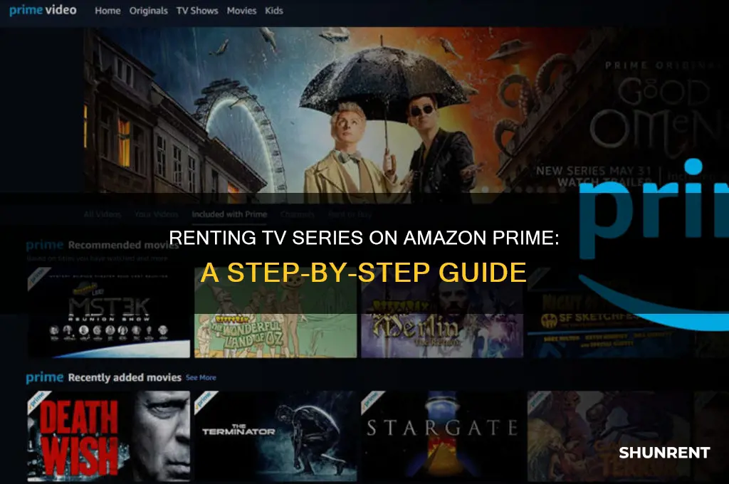 how do you rent a series on amazon prime