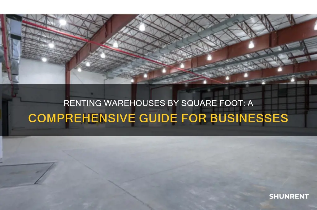 how do you rent a waehouse by the square foot