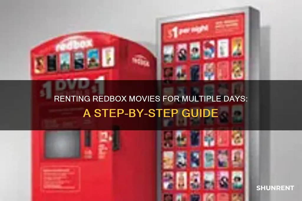 how do you rent multiple days with redbox