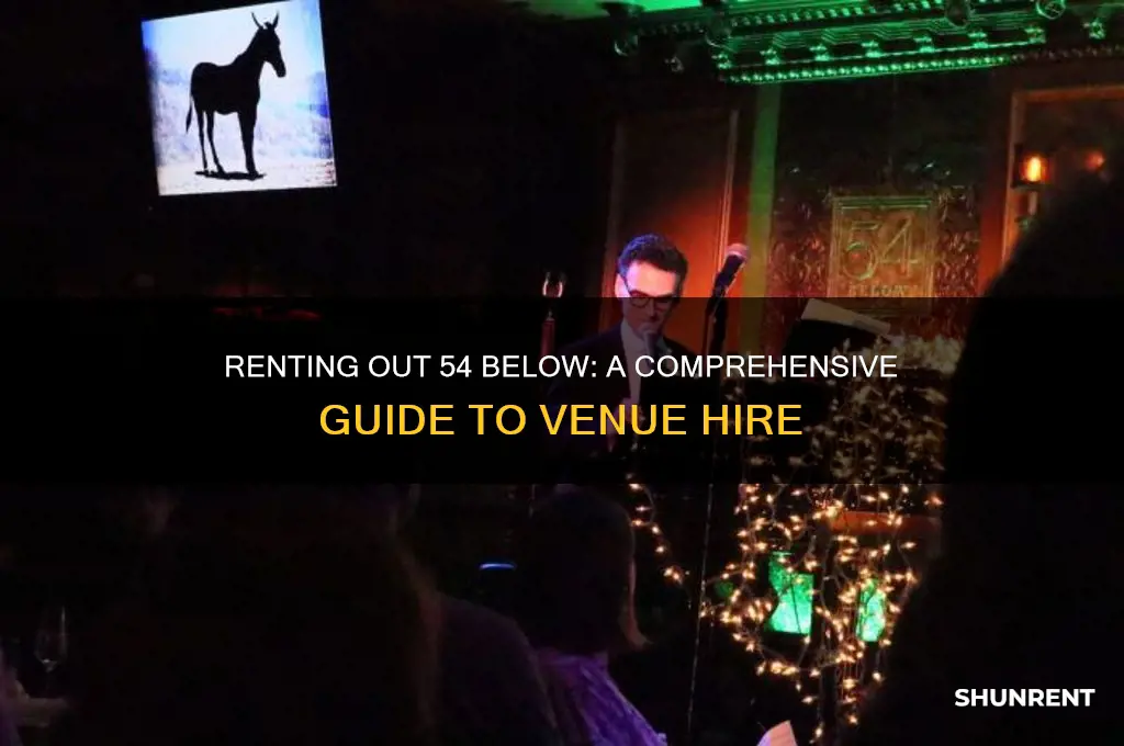 how do you rent out 54 below