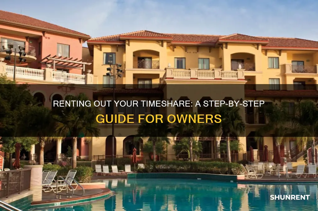 how do you rent out a timeshare to otheres