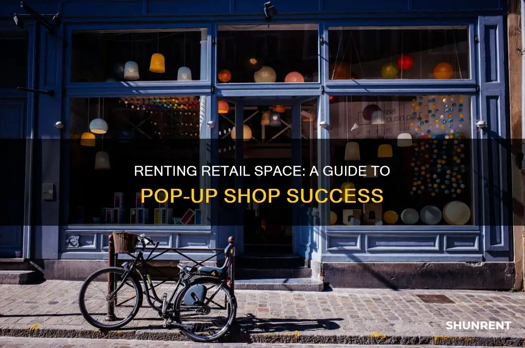how do you rent space for a pop up shop