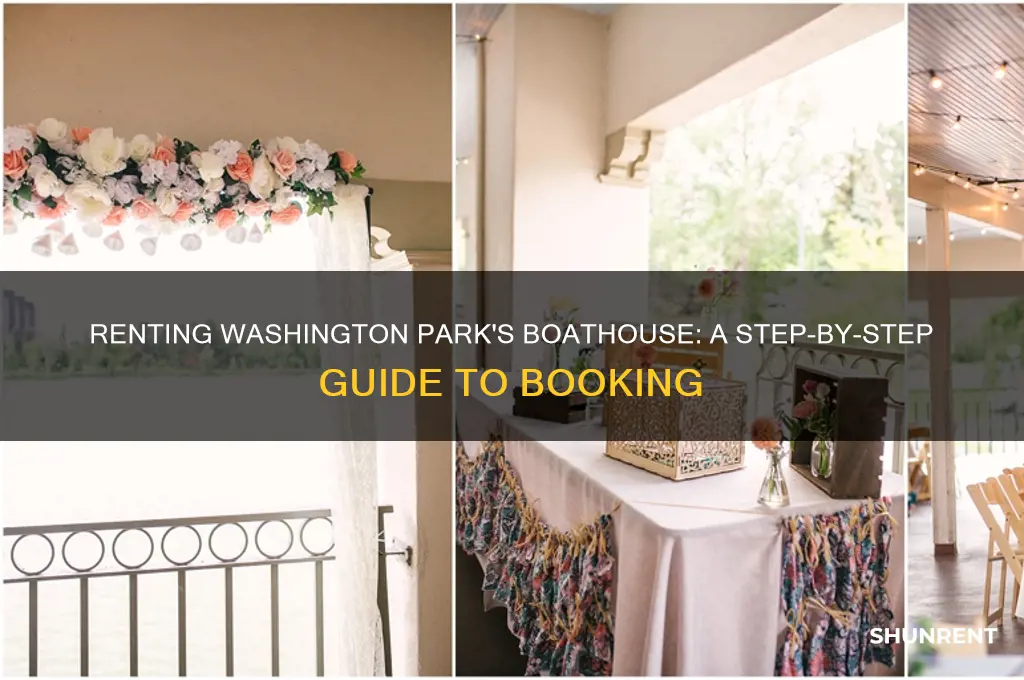 how do you rent the boathouse at washington park